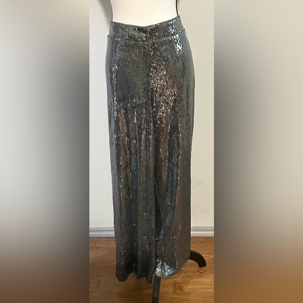 Silver Sequin Pants
